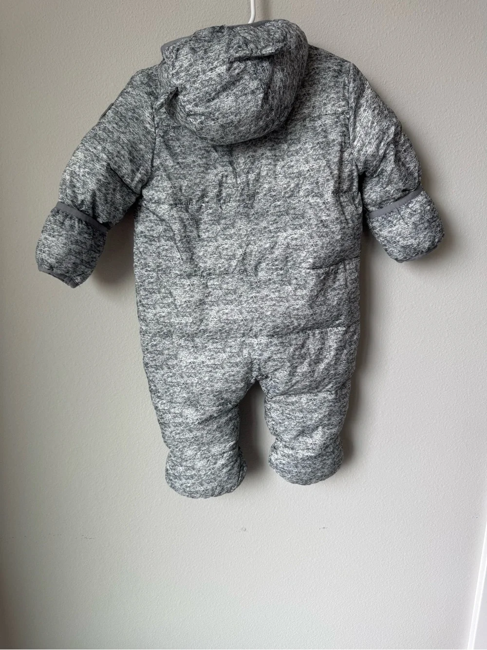 GAP Heather Gray Quilted Baby Snowsuit One-Piece